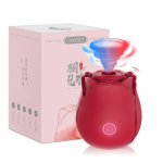 Rose Shape Clit Sucker Vibrator Nipple Vagina Sucking Oral Licking Clitoris Stimulator Etotic Sex Toys for Women Masturbator