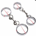 Smooth Alloy Metal handcuffs bondage sex toys, Adult restraint steel wrist cuffs sex products,Bound sex Toys adult product