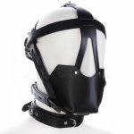 New PU Leather Head Harness Mouth Mask With Ball Mouth Gag Fetish Salve BDSM Bondage Restraint Sex Products For Couples