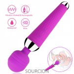 SOURCION Wireless Dildos AV Vibrator Magic Wand for Women Clitoris Stimulator USB Rechargeable Massager Sex Toy for Muscle Adult