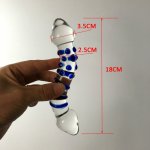 Wave Shape Double End G-Spot Crystal Glass Dildo For Women Use Sex Products For Female Sex Toys Z1GG005
