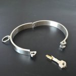 Solid 304 Stainless Steel Lockable Neck Collar Bdsm Bondage Restraints Choking Ring Slave Fetish SM Games Sex Toys For Women Man