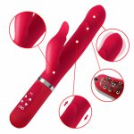 USB Recharge Multi-speed Vibrator 360 Degrees Magic Rotating Silicone Scalable Beaded Wand vagina Massager Sex Toys For Women