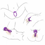 ELASUN Adult Sex Toy For Women Rechargeable Silicone Multi-speed Vibrating Ring Clitoris Stimulation Orgasm Massager Vibrator