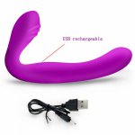 Strapon Dildo Vibrator For Women 30 Speeds Double Vibrating Lesbian Strapless G Spot Silicone Adult Sex Toys For Woman