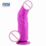 FAAK 24*5.5cm Super Large Dildo Purple Huge Blood Vessels Penis Anal Plug with Strong Sucker Sexo Shop Women Erotic Product BDSM