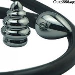 Ourbondage Silicone Tube With 2 Head and 4 Balls Novelty Anal Butt Plug Prostate Massage Adult Sex Party Toys Fetish Restraints