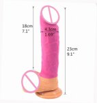 Faak, FAAK huge silicone realistic dildo with suction cup sex toys for women lesbian flirt masturbate stitching color pink big penis