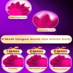 10 Frequency Dual Vibrating Tongue Massager Smart Heating G-Spot Dildo Vibrator USB Charging Roller Clit Masturbator for Woman