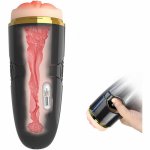 Male Vibrator Masturbator Cup  ocket Pussy Realistic Vagina  Squeezable Panel for Men Masturbation  sex toys for  fake pussy