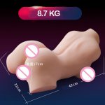 Adult sex doll TPE silicone sex toy big breasts big ass doll artificial vagina anus two-channel vaginal sex male masturbation