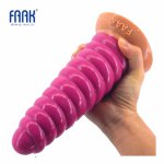 Faak, FAAK silicone huge anal plug animal conch dildo suction cup stitching pink long butt plug adult sex products women man sex toys