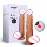 Telescopic Heating Swing Dildos Penis Liquid Silicone Vagina Firming Wireless Remote Control for Women  Adult Sex Toy