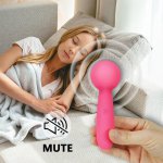 Powerful Mini Clitoris Vibrators USB Recharge Magic Wand AV Vibrator Massager Sexual Wellness Erotic Sex Toys for Women Adult