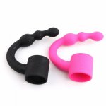 2021 Cock Ring With Anal Plug Hook For Men Soft Silicone Penis Sleeve Chastity Lock Fetish Cockring Male Prostate Massager 45mm