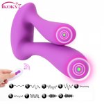 Ikoky, IKOKY Anal Massager Wireless Vibrator 9 Speed Sex Toy For Woman Double Head  Stimulator G Spot Adult Toys