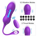 Wireless Remote Control Vibrators For Women Jump Eggs Female Vaginal Massager Telescopic Vibrating Egg Thrusting Panties SexToys