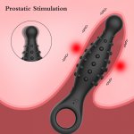 Anal Plug Vibrator Prostate Massager with Pull Ring Anus Sex Toys Vagina Stimulator Silicone Dildo Sex Adult Product for Couples