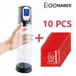 Electric Penis Pump Automatic Vacuum Pump Sex Toys for Men Delay Lasting Male Masturbator Condom for Sex Penile Enlargement