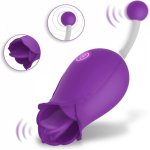 G-Spot Clitoral Rose Vibrator High-Frequency- Adorime Clitoris Tongue Vaginal Nipple Stimulator Women Orgasm Sex Toy Masturbator