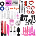 Fetish Adult Flirt Game Erotic Toy Kit Restraint Vibrator dildo Anal Plug Sex Toys for women Couples Bdsm Bondage Sex Products