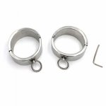 3cm High Stainless Steel Metal Handcuffs Erotic Toys For Adults Sex Tools BDSM Bondage Torture Adult Games Restraints Hand Cuffs