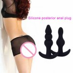 Newly 2pcs Silicone Massager Anchor Shape Safe Non-toxic Anal Plug Adult Products 19ing