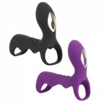 Ikoky, IKOKY Male Masturbation Delay Ejaculation 10 Speed Silicone G Spot Stimulation Sex Toys for Men Penis Rings Vibrator