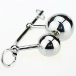 Female Anal Vagina Double Ball Plug In Steel Chastity Belts Rope Hook Sex Toy For Women Locking Chastity Belt Drop shipping