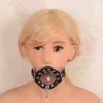 BDSM Open Mouth Gag with Cover Slave Fetish Adult Game Erotic Toy Bed Restraints Sex Products for Couples SM Tool