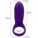 Ikoky, IKOKY Delay Ejaculation Cock Ring Clitoris Stimulator Sex Toys for Men Couple Bullet Vibrator Vibrating Penis Ring