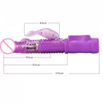 OLO 2-in-1 G-spot Stimulation Plus Dildo Waterproof Threaded Vibrator Frequency Rotary Soft Vagina Female Massage Sex Toys