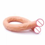 55cm Realistic Double Dildo Flexible Soft Silicone Huge Dual Dong Anal Dildo for Woman Lesbian Fake Dick Penis Adult Sex Toys