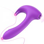 Three Motors Sucking Vibrator Strong Shaking AV Wand Nipple Massager G-spot Clitoral Stimulator Female Masturbator Adult Sex Toy