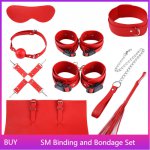 Ockered 8-Piece Set Fun Bundle Set Flirting and Training Toys Adult Products Bundle Handcuffs Storage Bag Set