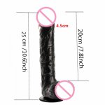 28*5CM Super Huge Black Dildos Strapon Thick Giant Realistic Dildo Anal Butt with Suction Cup Big Soft Penis Sex Toy For Women