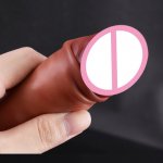 3 Size Simulation Dildo Realistic Sliding Foreskin G Spot Stimulate Soft Silicone Penis Soft Huge Big Dick Suction Cup Sex Toys