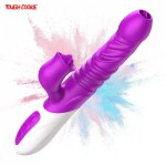 Dual Sucking Vibrators Telescopic Heating Rabbit Dildo Vibrator for Couple Anal Vibrator Clitoris Sex Toys for Women Sex Shop