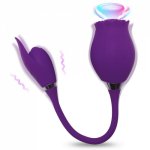 Rose Vibator Sex Toy For Women Vagina G-Spot Vibrating Egg Clit Sucker Vibrators Stimulate Nipple Massager Clitoris Masturbation