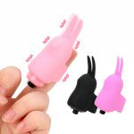 Female Masturbator G-Spot Finger Massage Clitoris Stimulation Rabbit Ear Tentacitation Finger Sleeve Vibrator Sex Toys For Woman