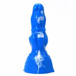 Liquid silicone Butt Plug White And Red Art Colorful Animal dildos horse dragon penis with suction cup adult products sex toys