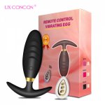 Remote Control Anal Plug Bead Dildo Vibrator Suction Cup Butt Plug Male Prostate Massager Vibrator Waterproof Sex Toys