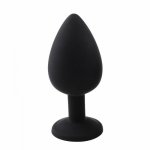 Silicone anal plug can removable jewel decoration butt plug massager anus toys for women and man,couple gay size S.M.L mix color