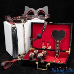 Sourcion BDSM Kits Genuine Leather Bondage Set Fetish Handcuffs Collar Gag Whip Erotic Sex Toys For Women Couples Adult Games