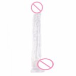 68UD Waterproof Realistic Long Dildo with Suction Cup Plug Butt for Adult Lesbian Couples Masturbating Pleasure Sex Toys