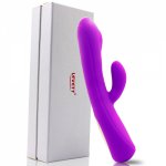 G Spot Rabbit Vibrator Heatable Vibrating Dildo Adult Sex Toys for Women Quiet Vagina Clit Stimulator Dual Motor for Couples