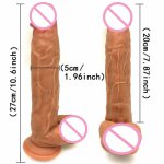 12inch Huge Dildo Giant Realistic Dildos Double-layer Silicone Penis With Suction Cup Female Masturbator Big Dick Soft Adult Toy