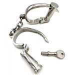 Sex Toy for Couple Horseshoe Stainless Steel Handcuffs Ankle Cuff,Metal Wrist Cuffs Restraints Fetish Slave Manacle Bondage BDSM