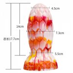 New Pine Cone-shaped Spherical Anal Plug Anal Expansion Liquid Silicone Masturbation Device for Men and Women adult toys