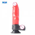 NUUN Animal wolf dildo with suction cup red and black fetish sex toys for women masturbator stimulate for anal vagina sex shop